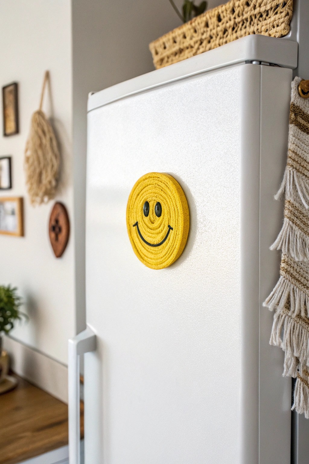 Add a touch of joy to your fridge with this handcrafted quilled emoji magnet—playful, minimalist, and full of personality!