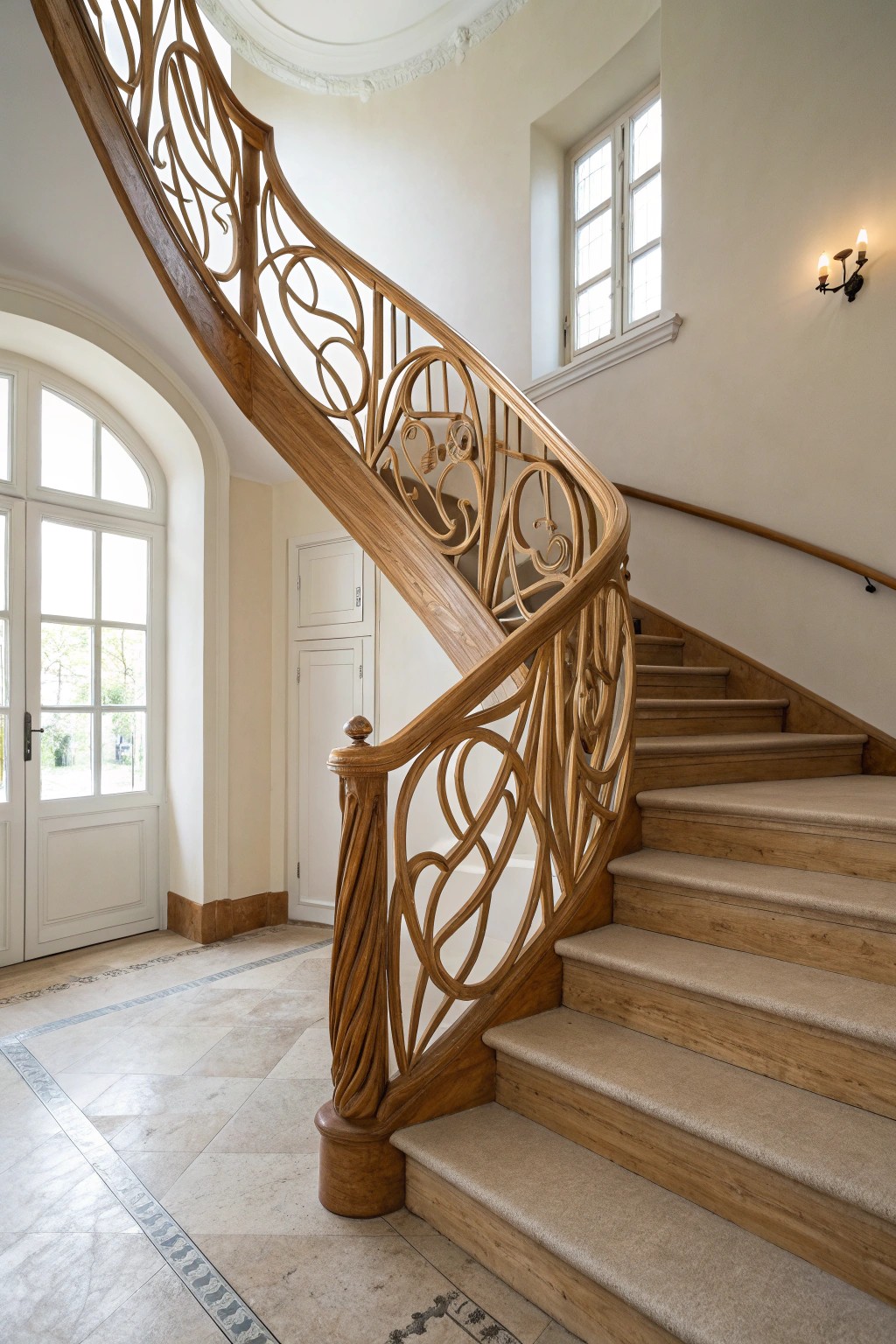 Make a statement with an artful, asymmetrical stair railing—where craftsmanship meets modern simplicity.