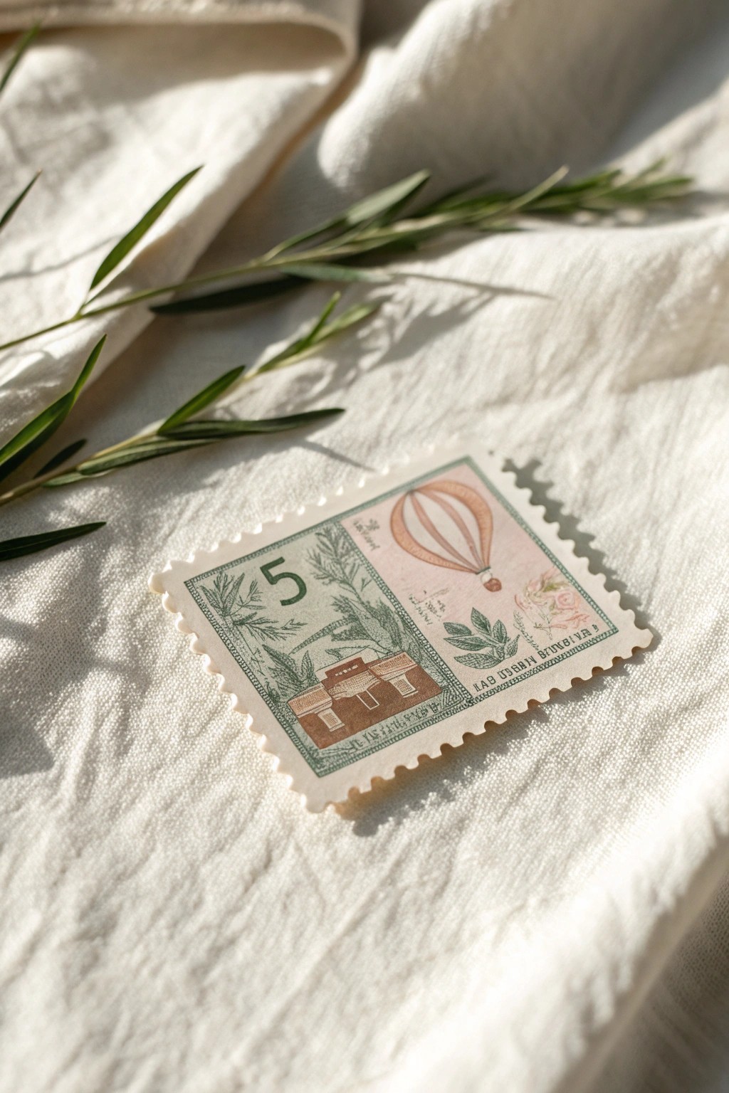 Dream away to far-off places with handcrafted vintage postage stamp stickers.