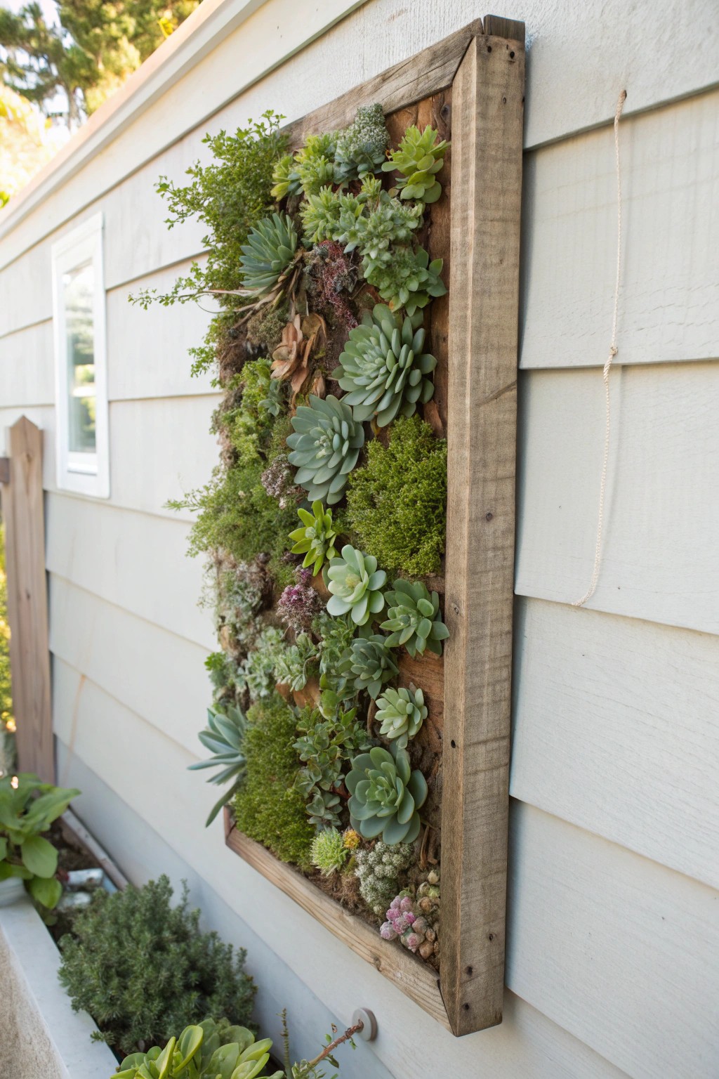 Transform your entryway with a stunning vertical succulent garden—nature’s own living artwork.