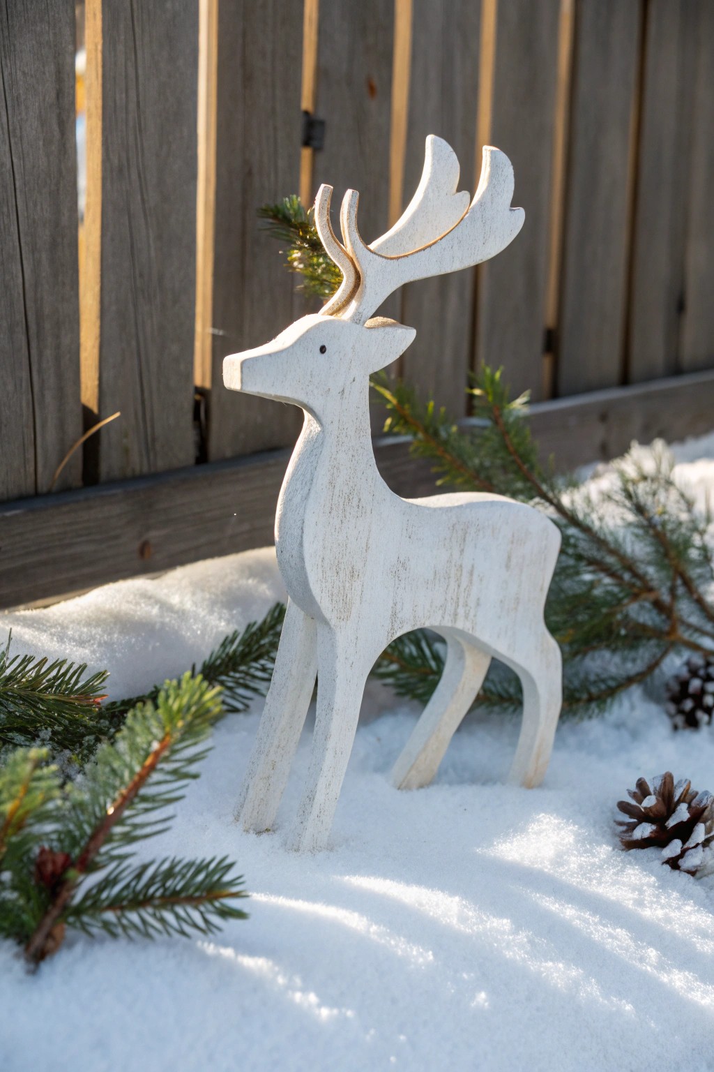 Embrace Nordic charm with a handcrafted wooden reindeer—simple, elegant, and perfectly wintry.