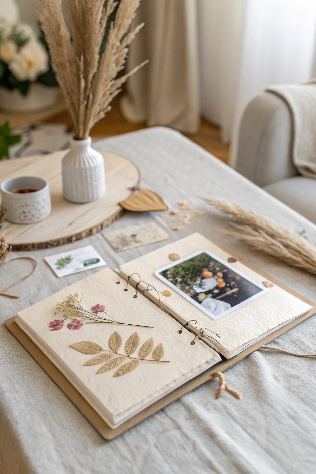 Capture your seasonal style with a minimalist scrapbook spread—where every detail tells a story.