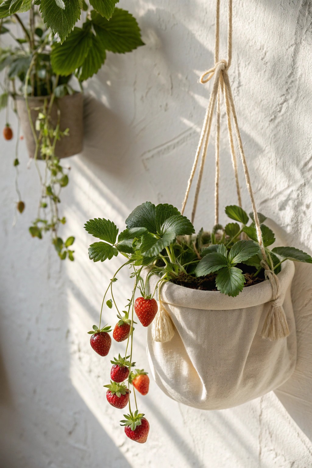 Bring charm to your garden with a simple, upside-down strawberry planter.