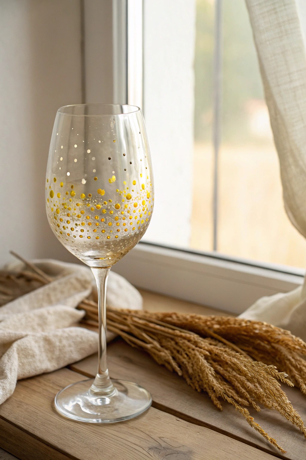 Bring a magical summer night to your table with handcrafted firefly-inspired wine glass art.