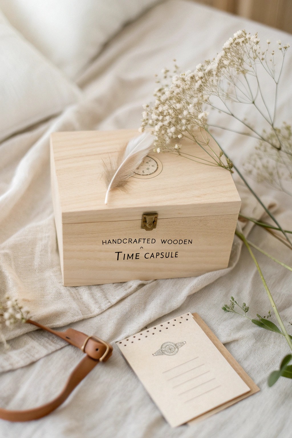 A handcrafted time capsule box—filled with wishes for baby and timeless memories.