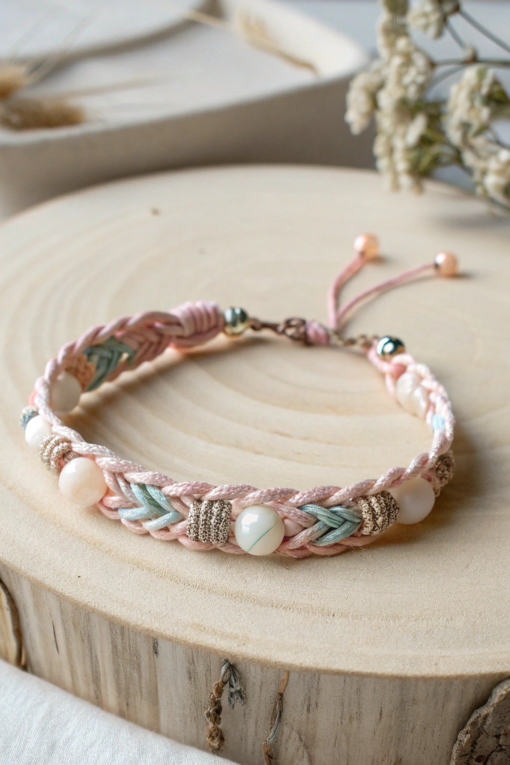 Mix-and-match friendship bracelet: artisanal patterns, natural beauty.