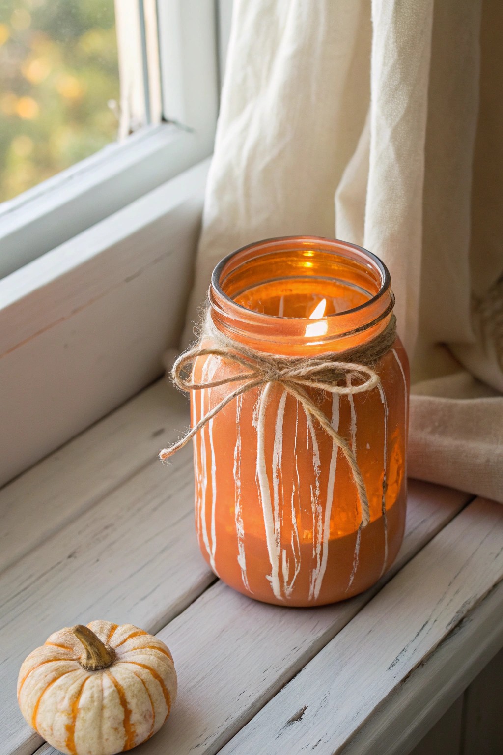 Scandi-boho pumpkin luminary: simple, glowing, and handcrafted for cozy autumn nights.