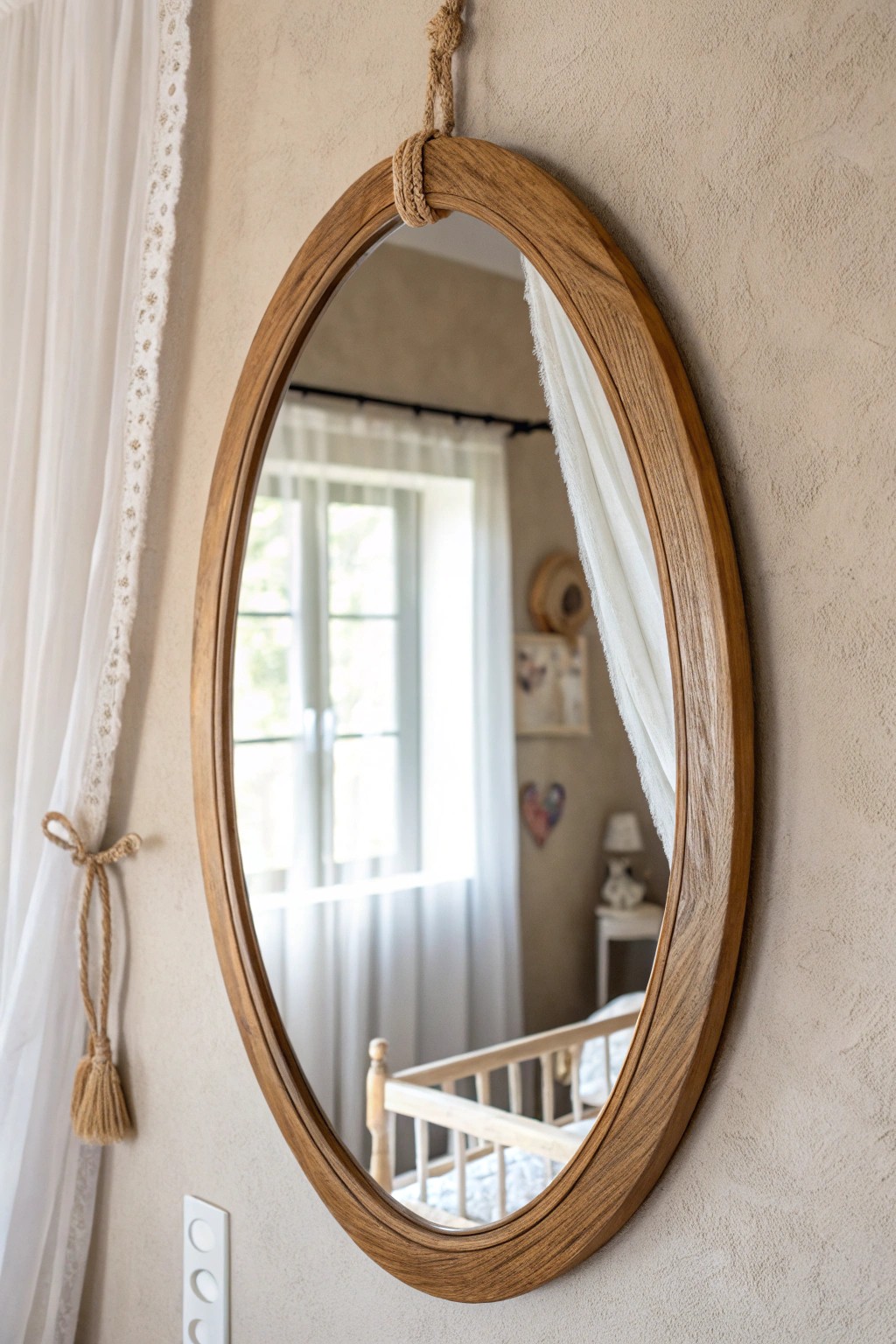 Timeless elegance: a classic mirror brings lasting style to any kids' room.