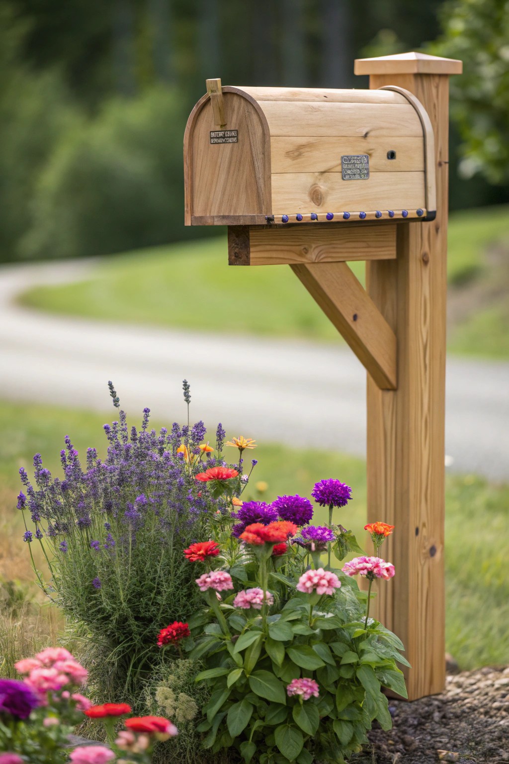 Transform your mailbox with vibrant flowers and artisan charm.