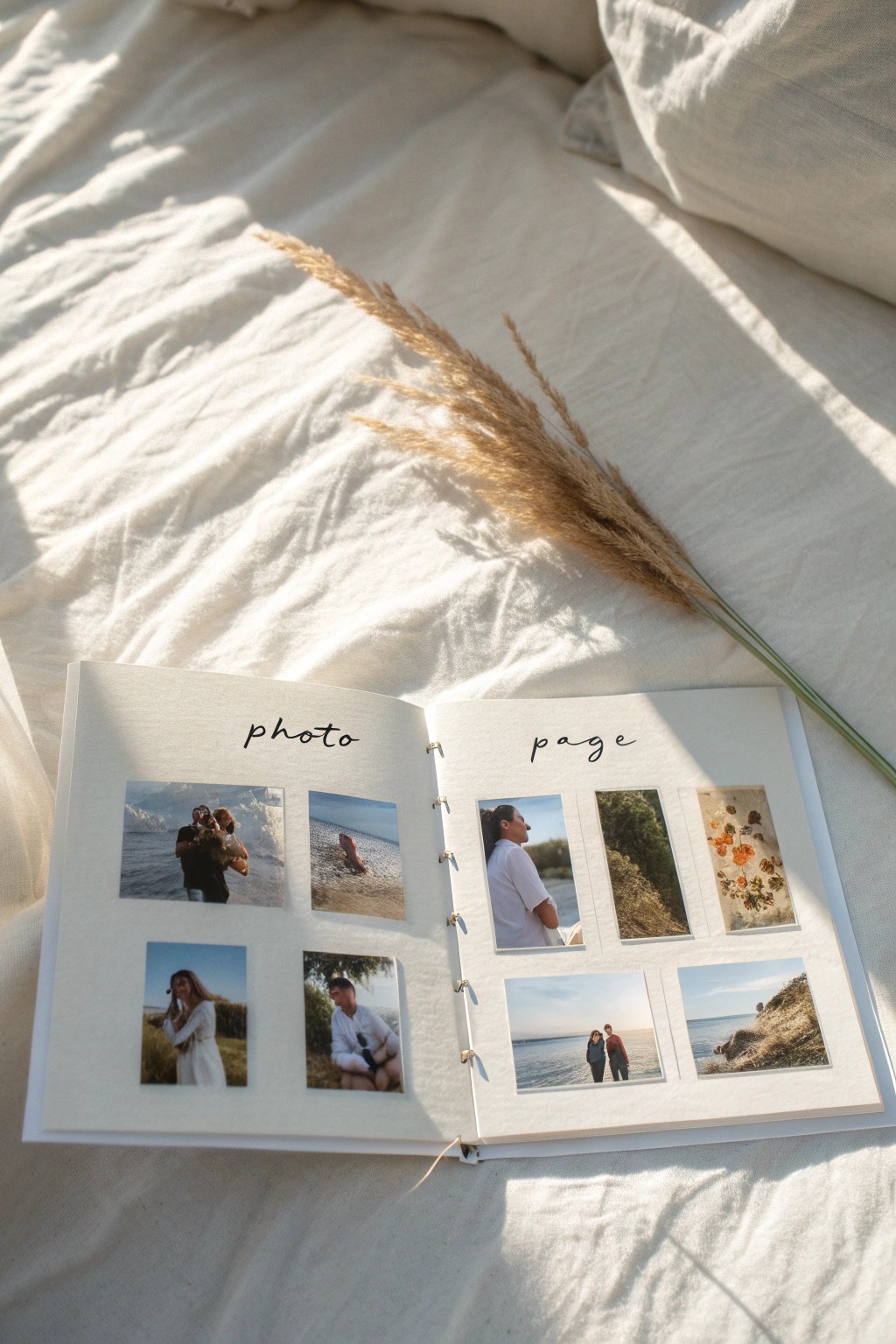 Capture the beauty of everyday moments with a minimalist scrapbook page.