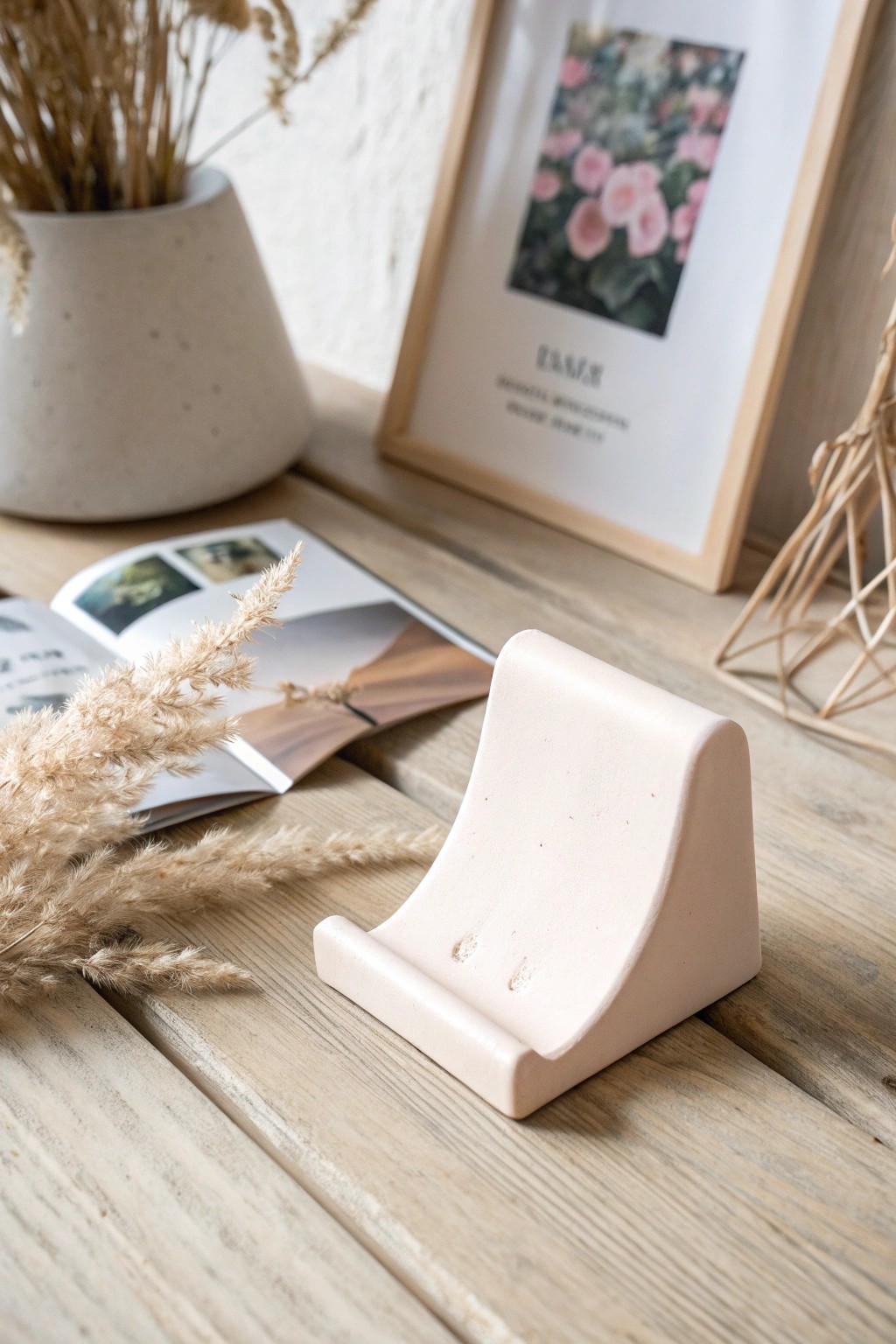 Elevate your gallery wall with a handcrafted mini clay picture stand—simple, chic, and uniquely yours.