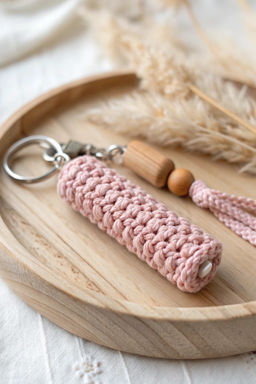 Carry your chapstick in style with a handmade crochet keychain—practical, pretty, and uniquely yours.