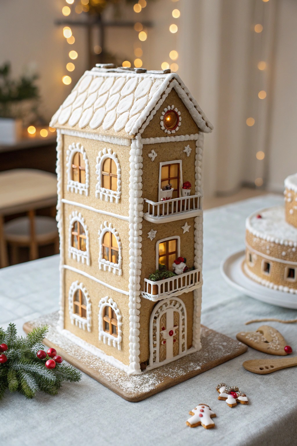 A dreamy, Scandinavian-inspired mini gingerbread apartment—where cozy meets creativity.
