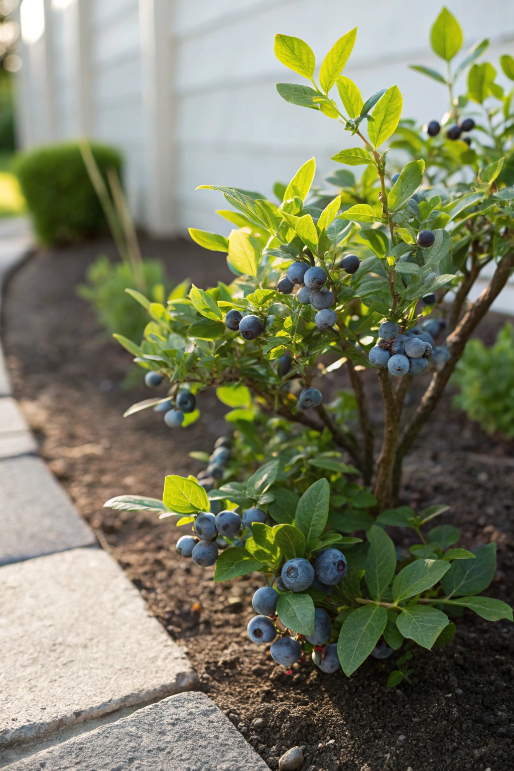 A beautiful blueberry bush: natural charm and delicious rewards right at your doorstep.