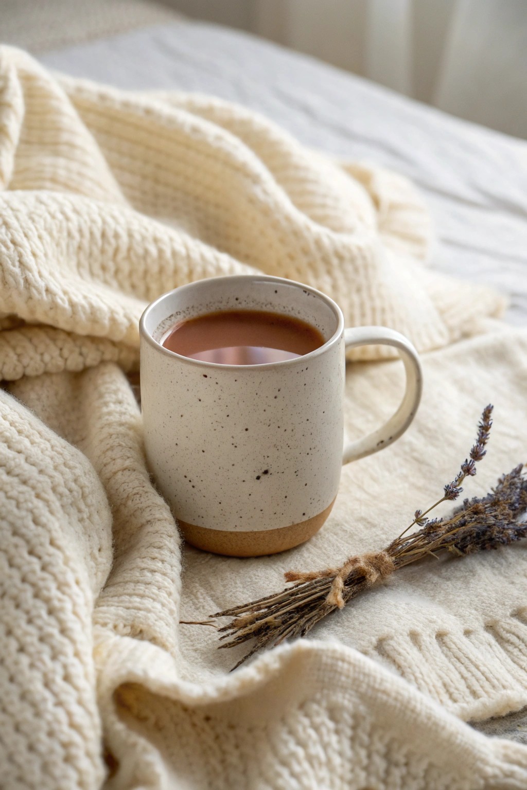 Savoring post-movie moments with a cozy cup in hand.