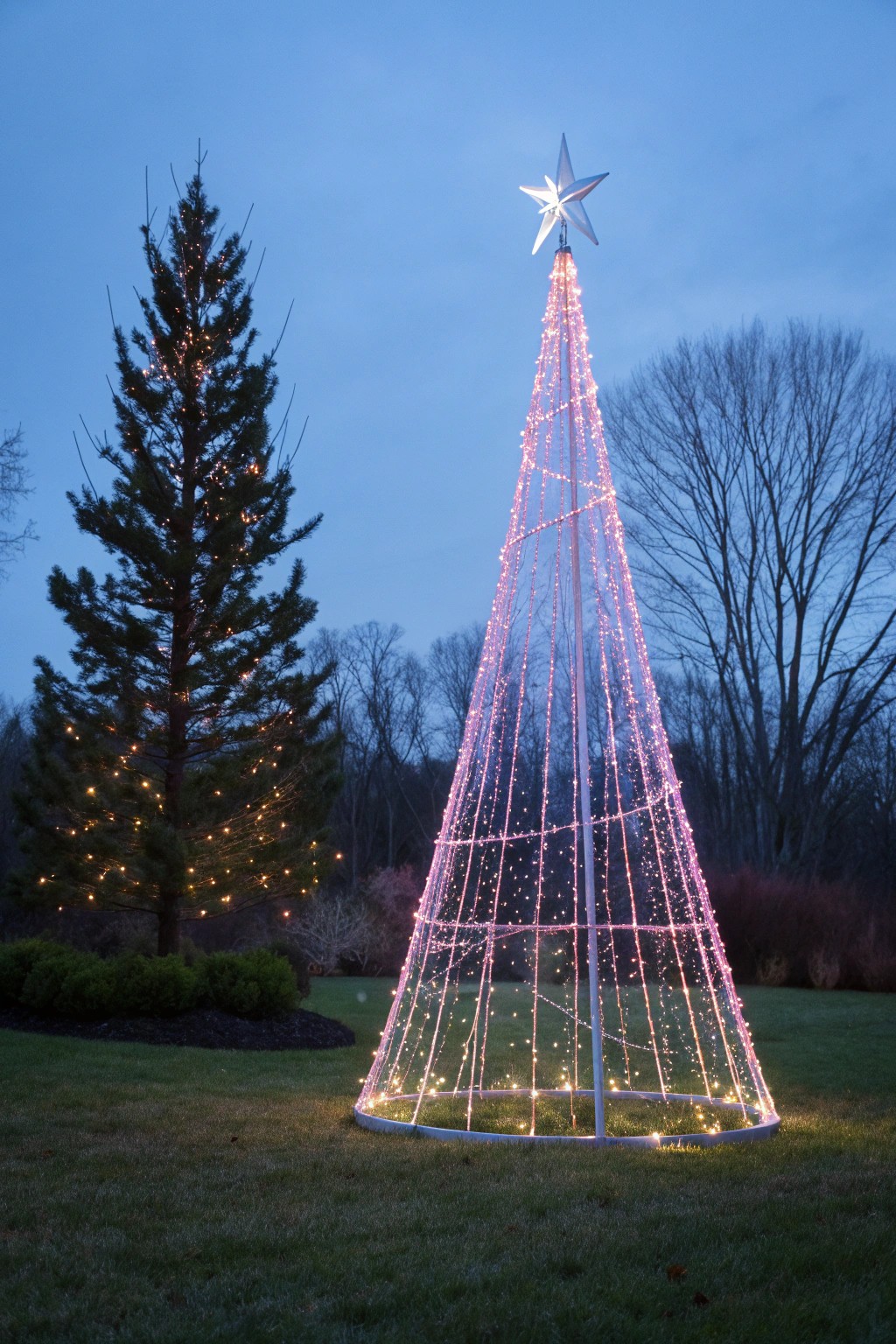 Enchant your yard with a handcrafted animated lightshow tree—simple, stunning, and full of festive magic.