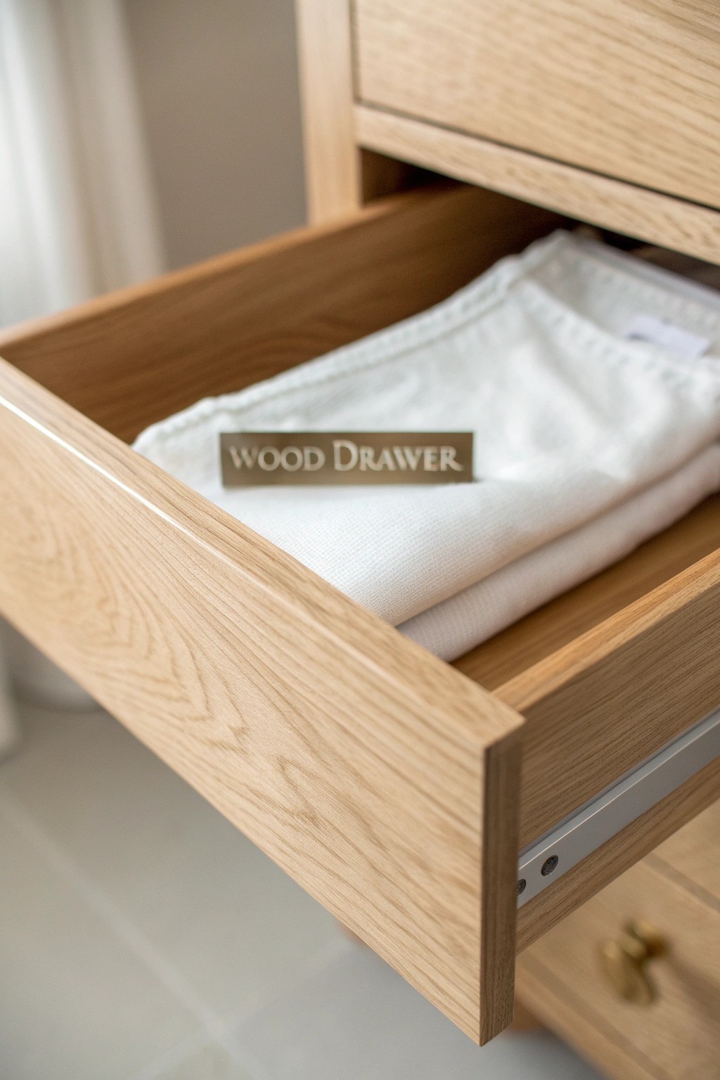 Effortless organization: subtle labels for beautiful, tidy spaces.