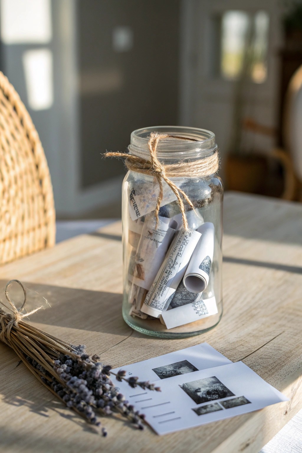 A handcrafted memory jar: simple, stylish, and full of cherished moments.