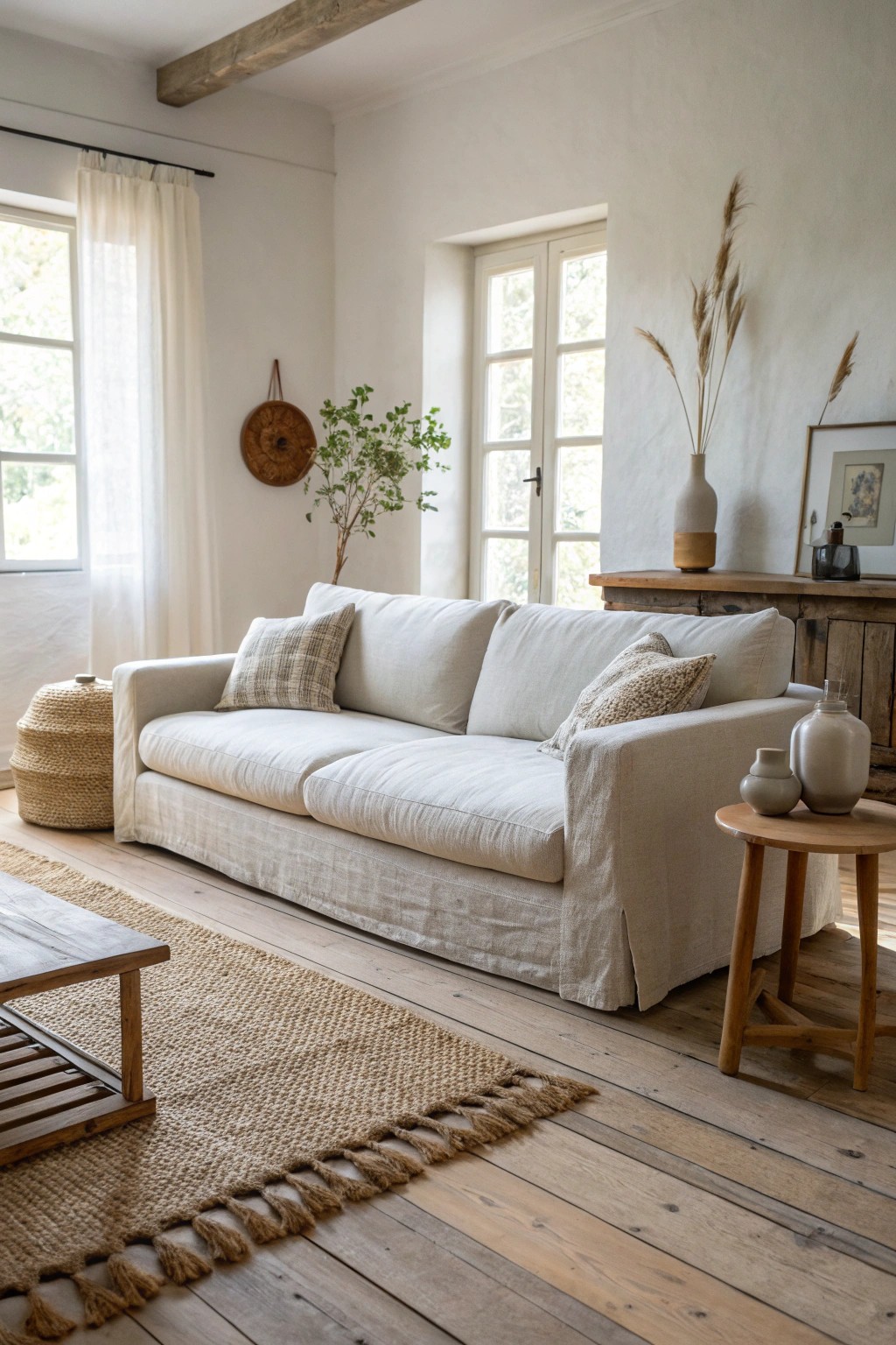 Elevate your small space: Float your sofa for effortless style and flow.