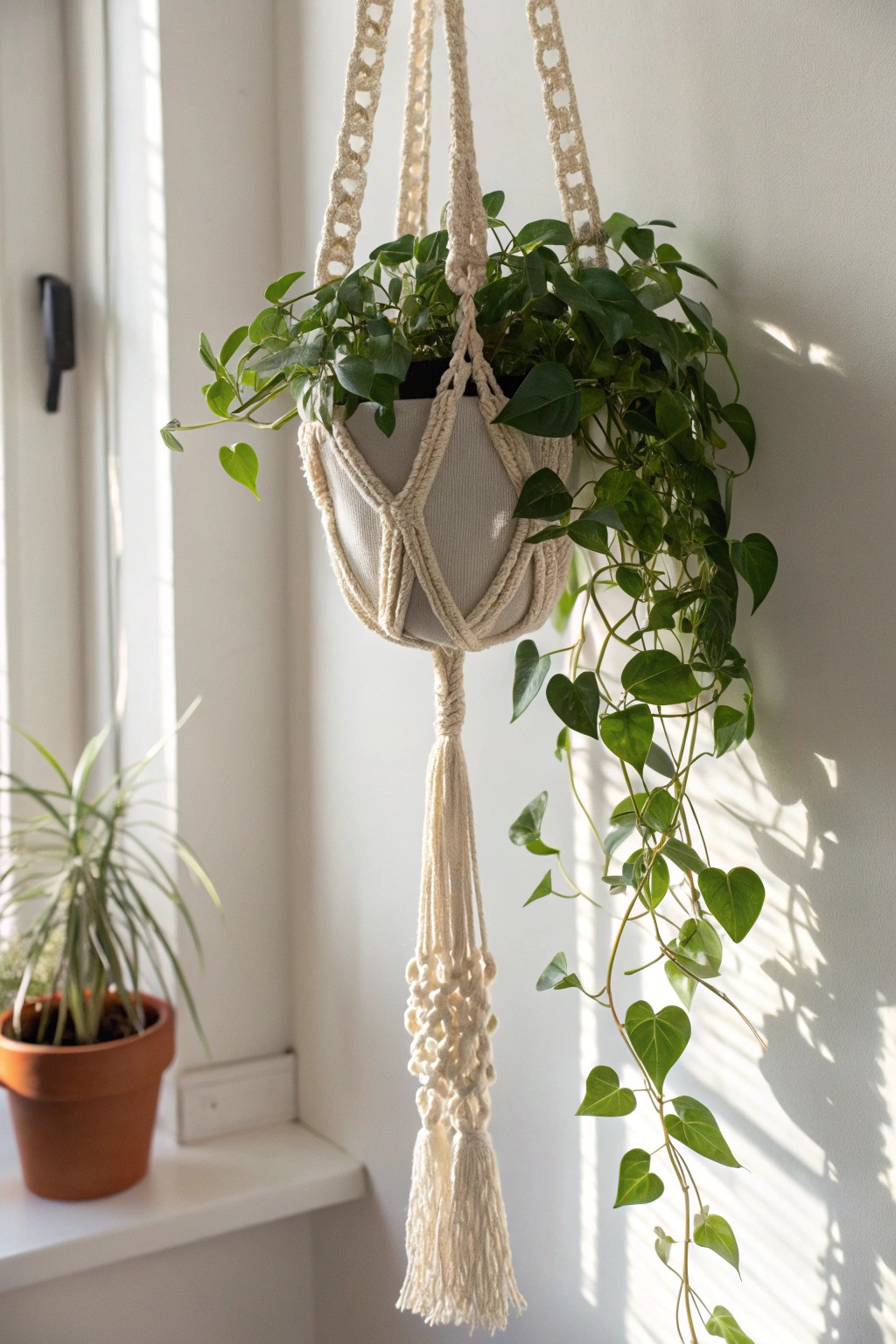 Elevate your space with a handmade crochet plant hanger—where simplicity meets boho charm.
