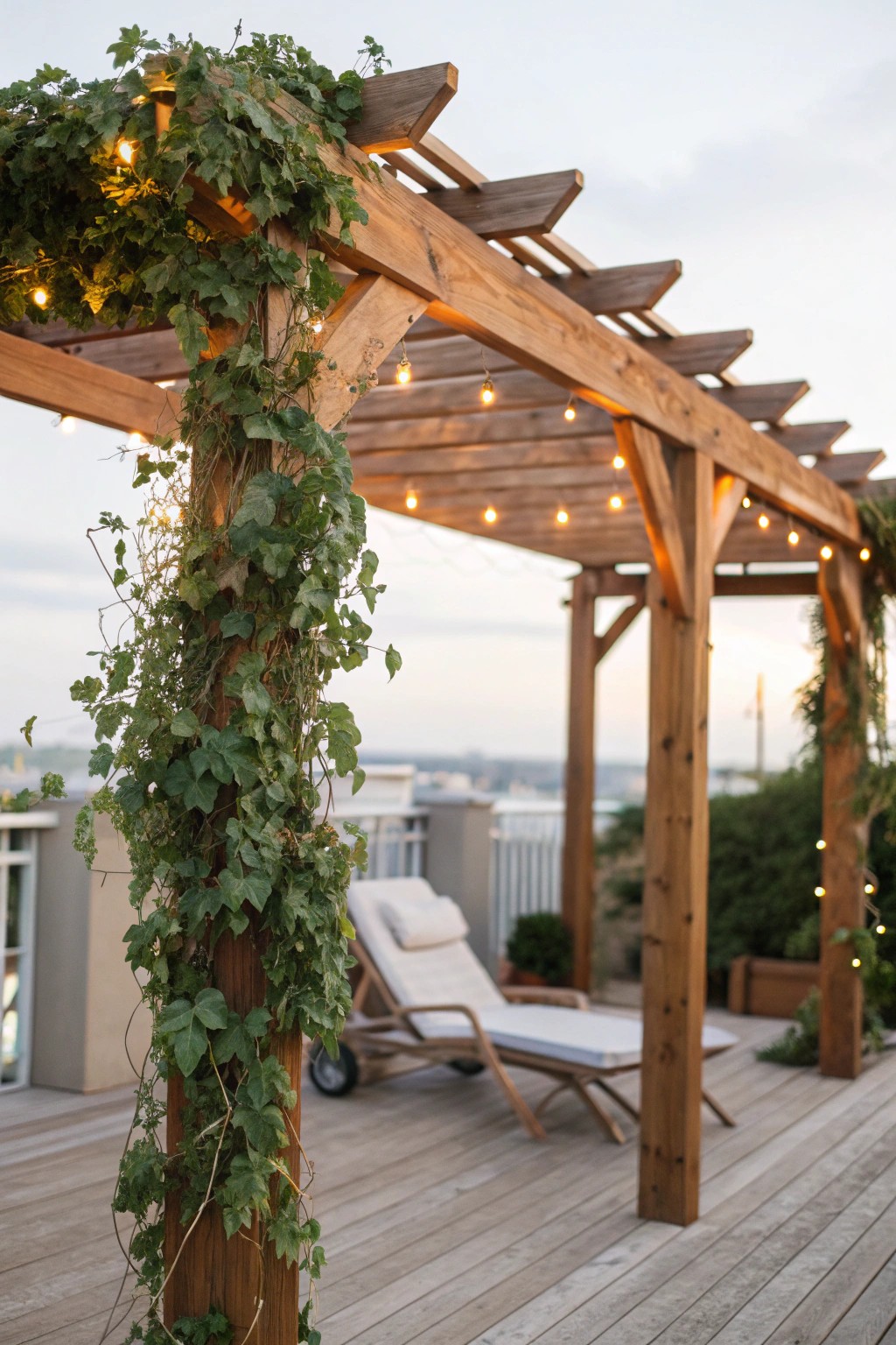 Unwind in natural style: a dreamy pergola oasis for your deck.