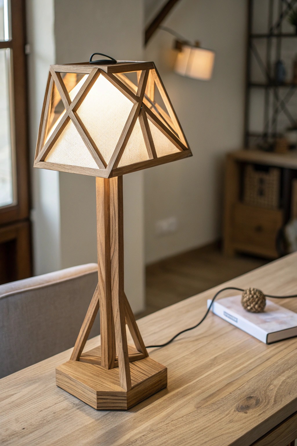 Elevate your workspace with a sculptural statement lamp.