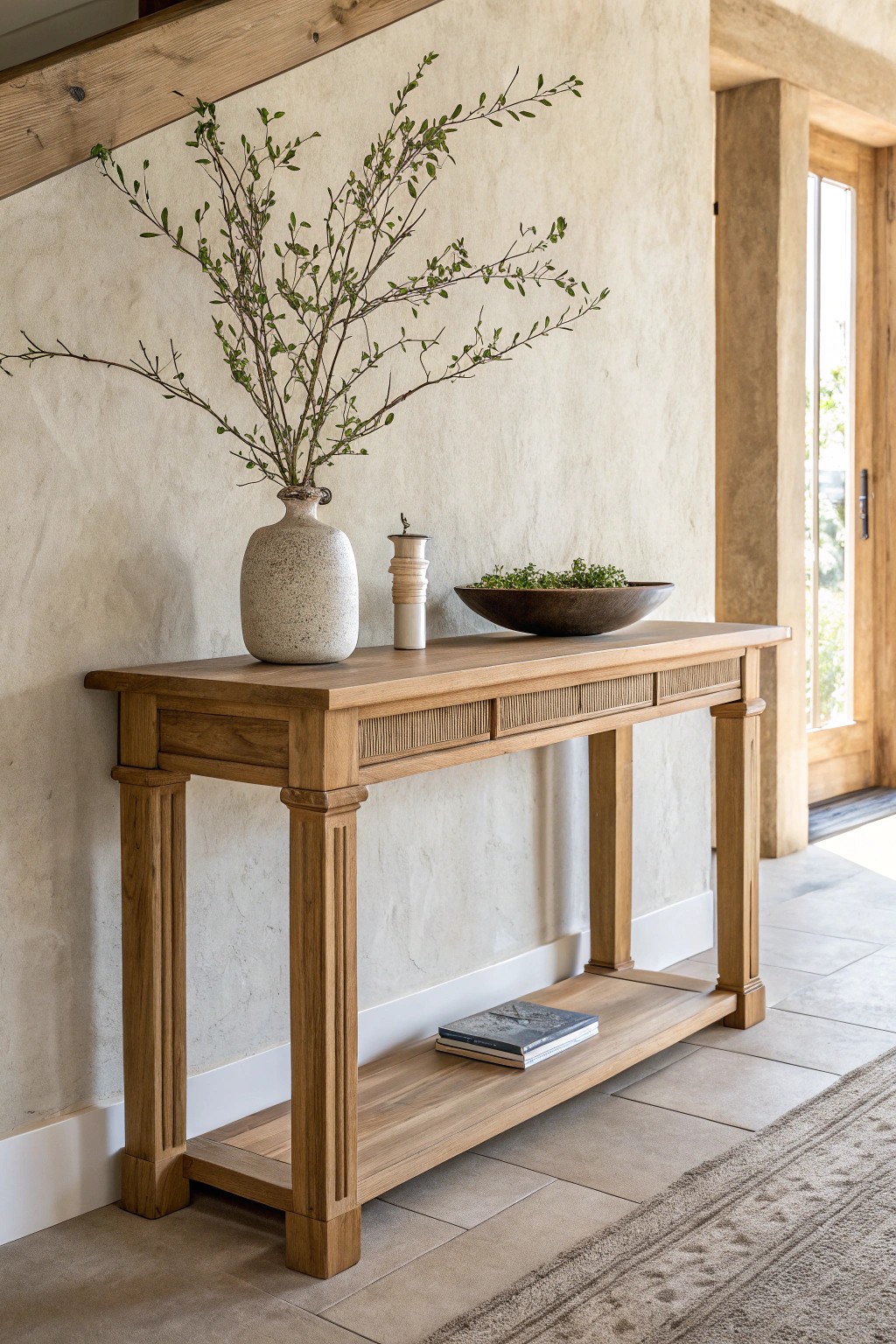 Elevate your entryway with a handcrafted console table—where simplicity meets artistry.