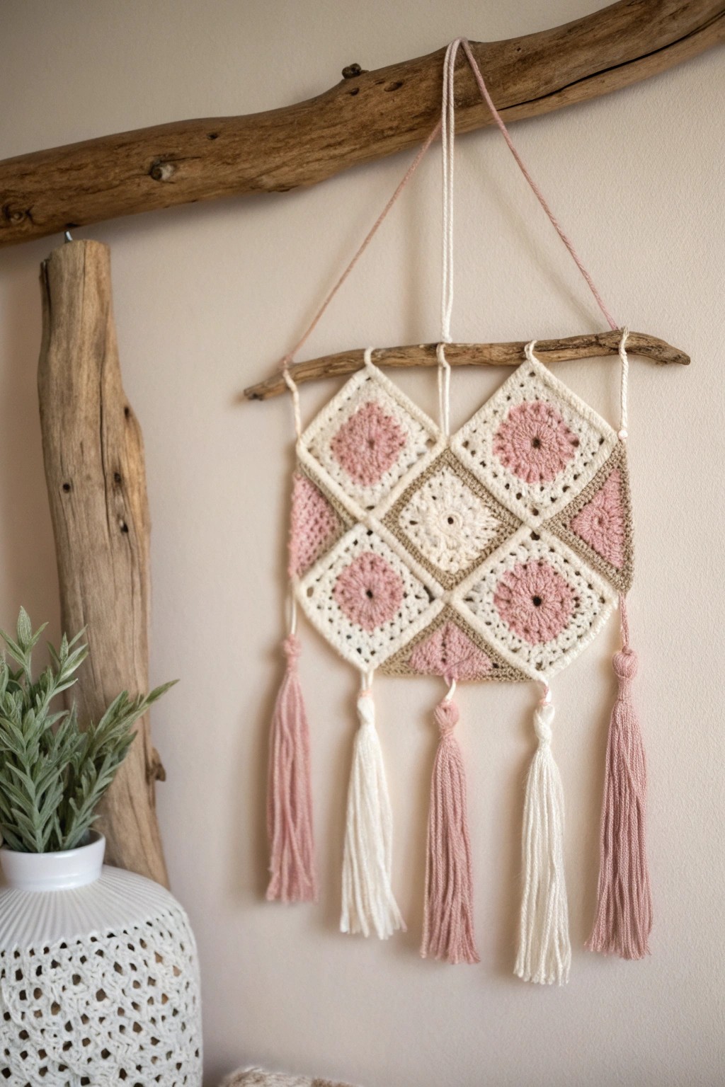 Elevate your space with a handcrafted granny square wall hanging—where cozy tradition meets modern boho style.