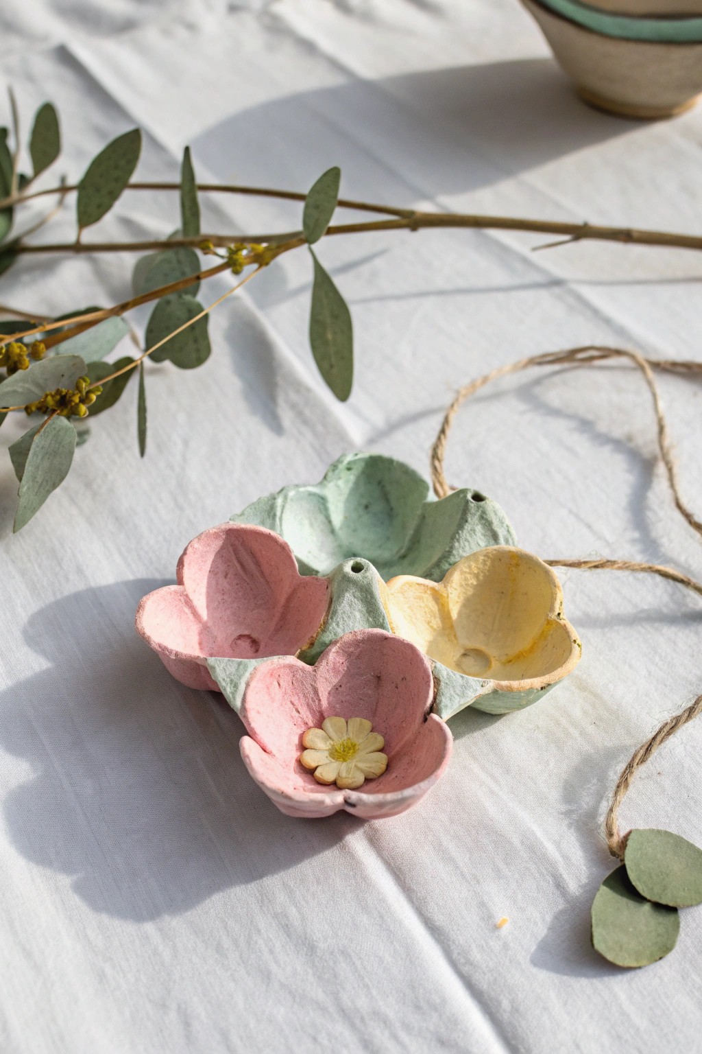 Handmade egg carton flower—spring’s eco-chic touch for your home.