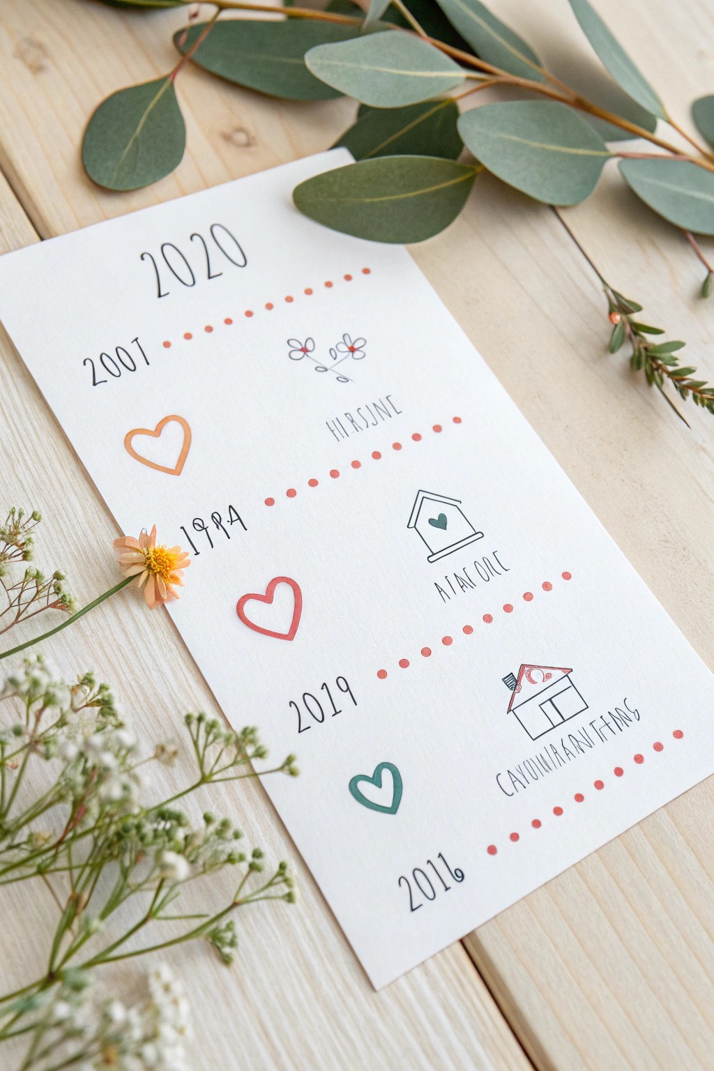 Celebrate your journey with a beautifully crafted anniversary timeline card—simple, personal, and full of cherished memories.