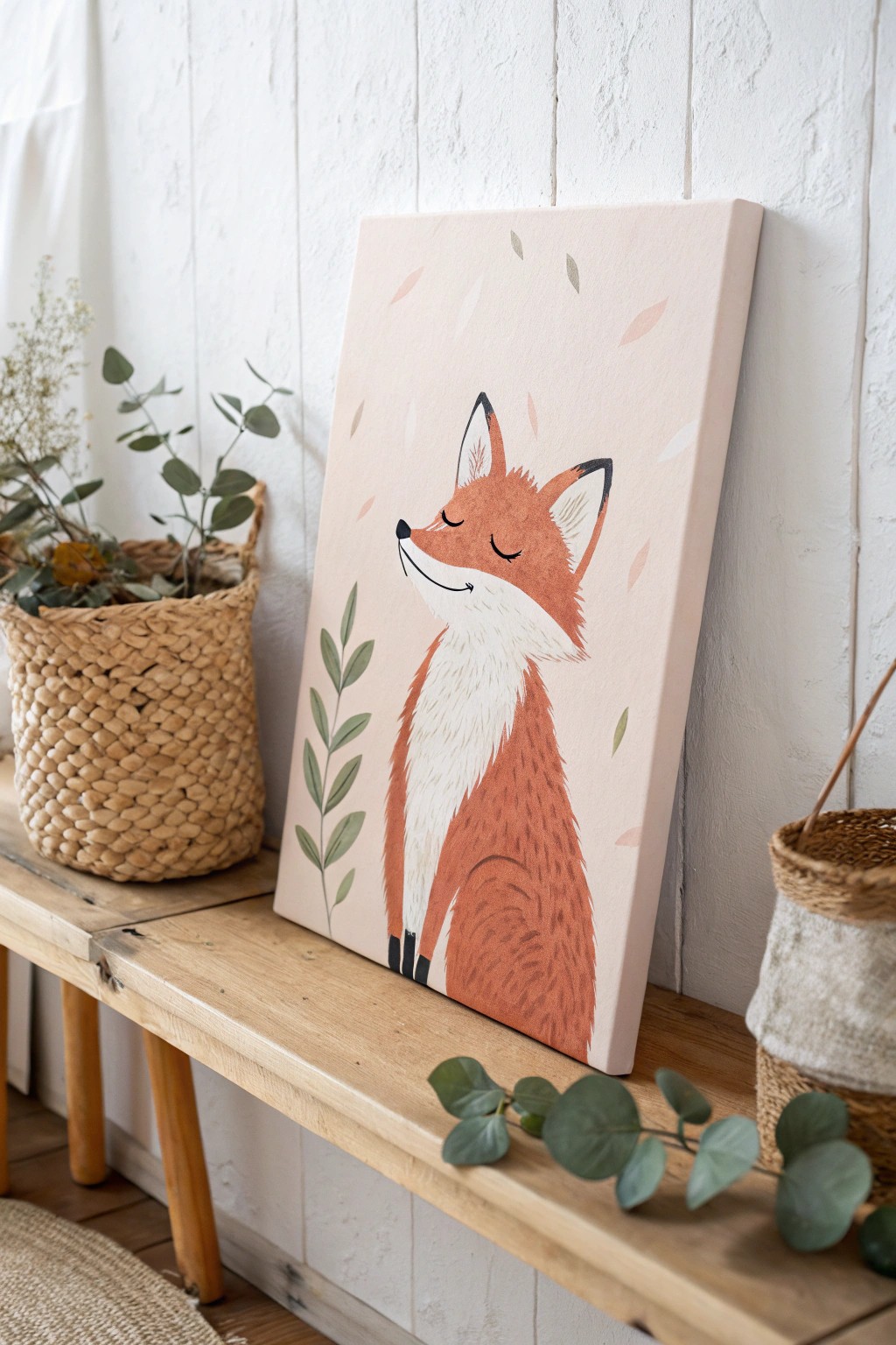 Chic DIY nursery wall art: a handcrafted blend of watercolor whimsy and boho charm.