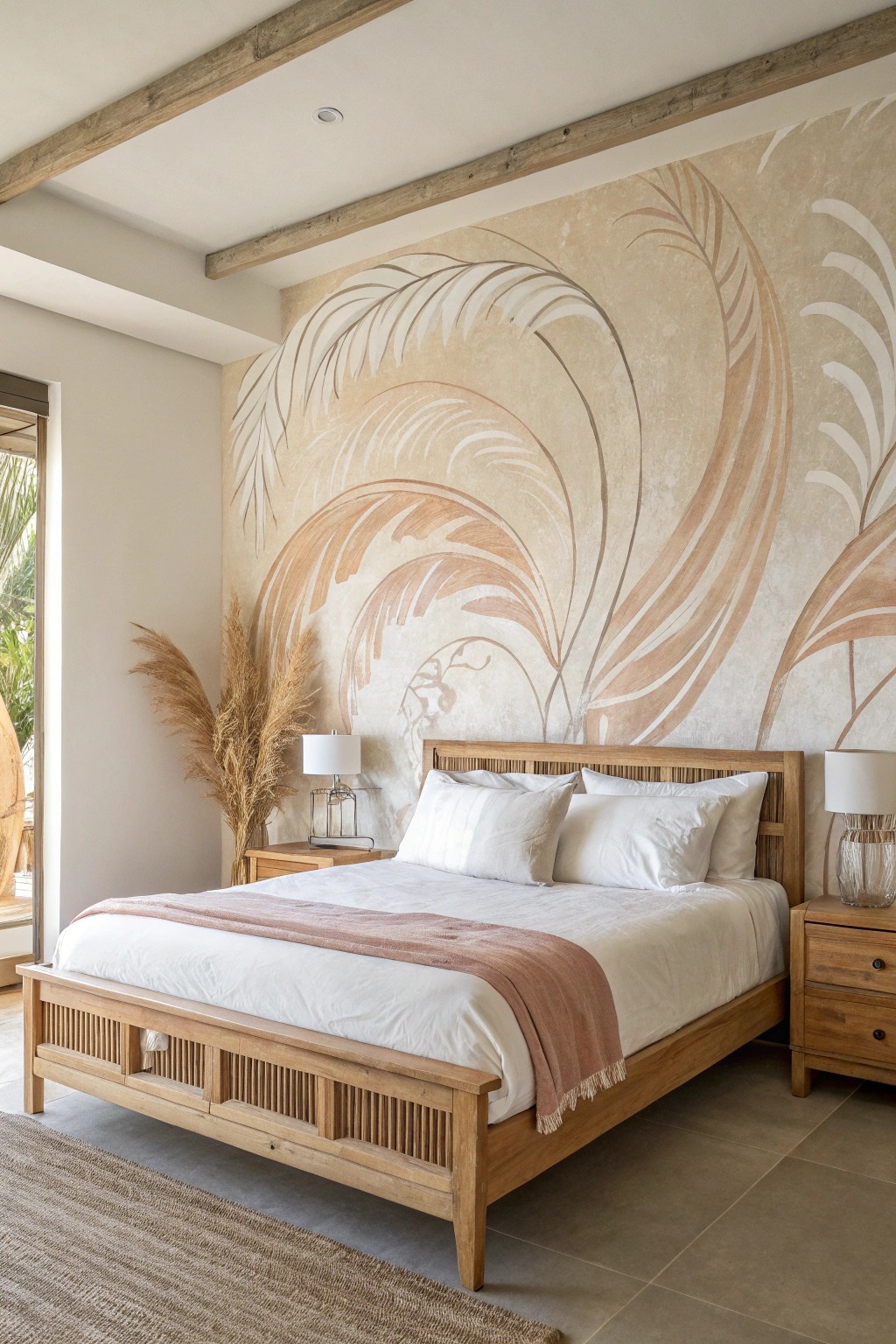 Transform your bedroom with a handcrafted, oversized mural—where art meets tranquility.