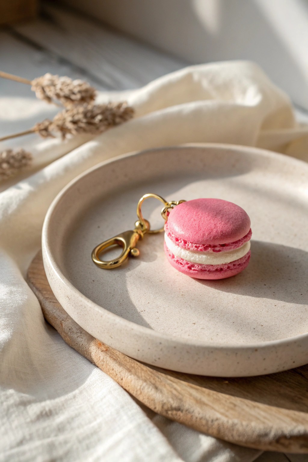 Sweet minimalism: a handcrafted clay macaron charm that’s almost too cute to wear!