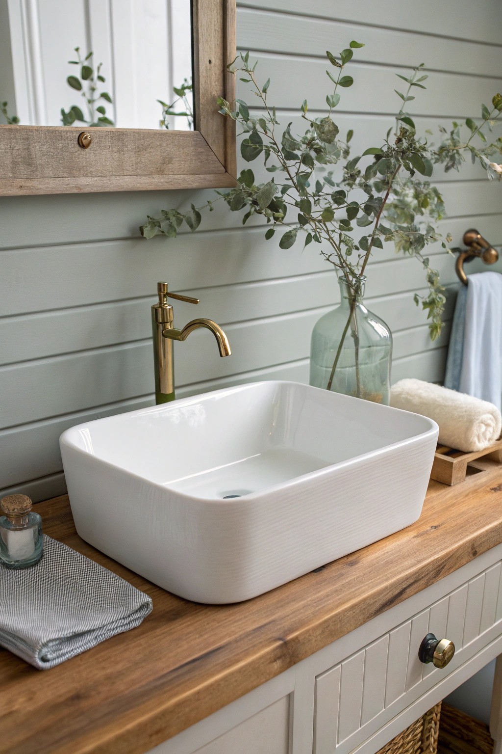 Embrace farmhouse serenity with neutral tones and natural textures.