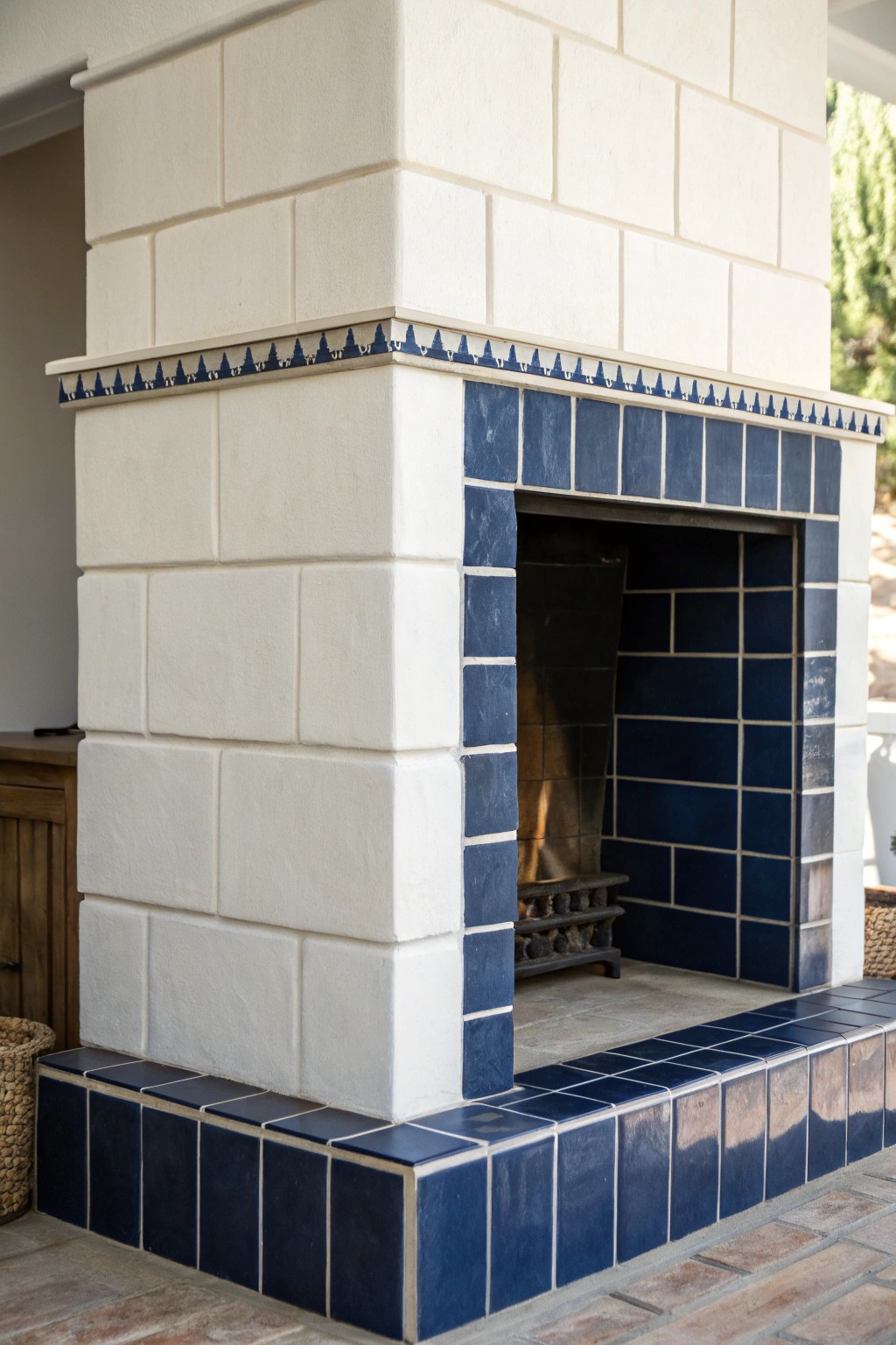 Bold contrast, timeless style—make your fireplace the centerpiece with striking tile colors.