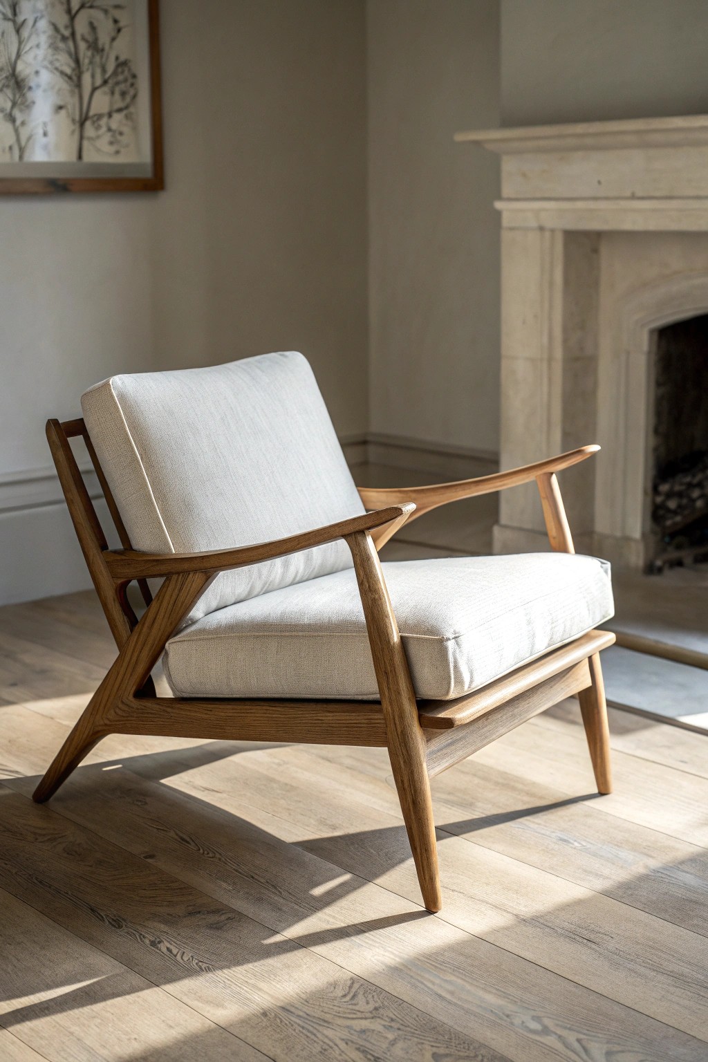Elevate your living room with a perfectly angled accent chair for effortless style.