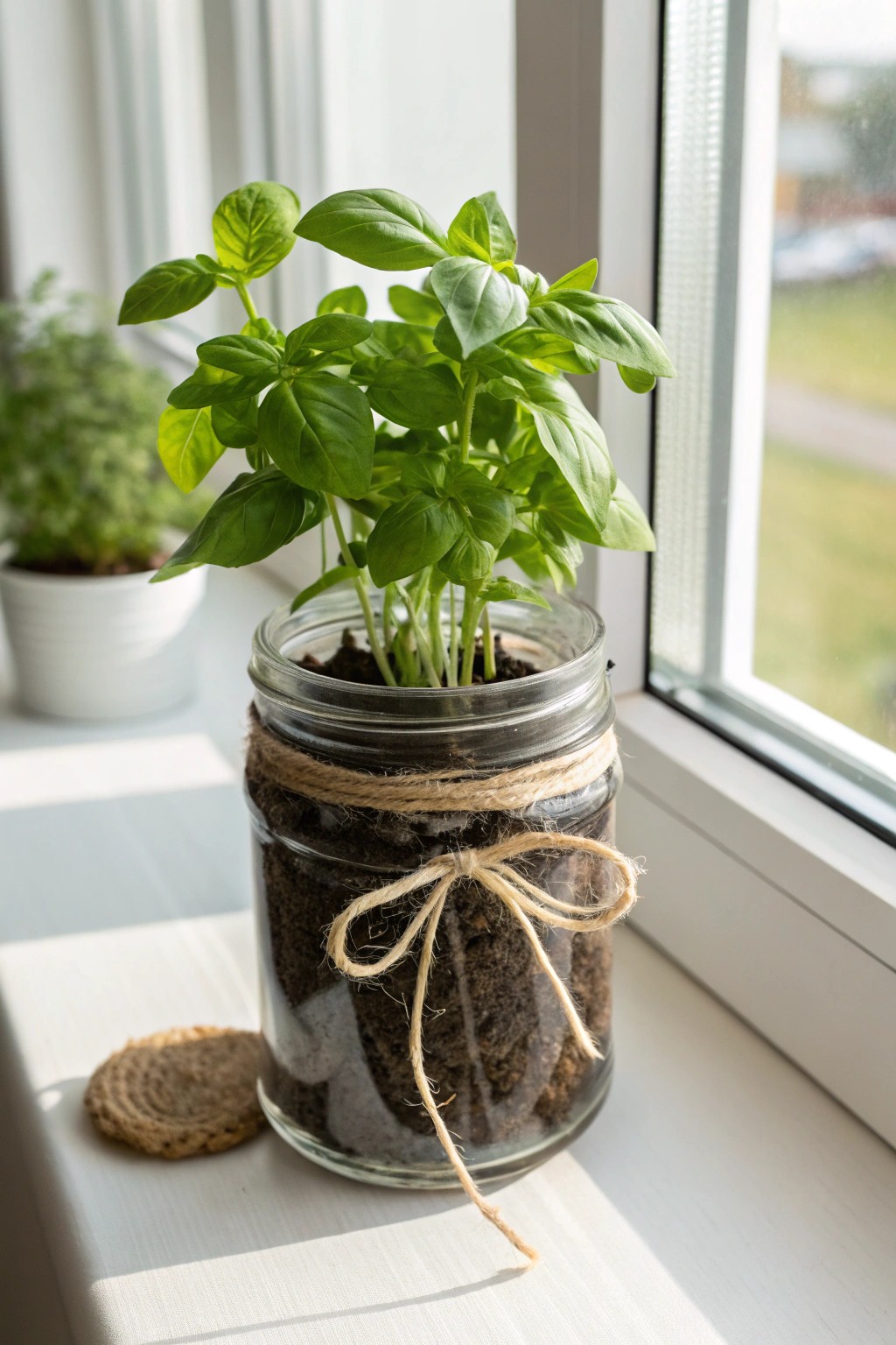 Bring fresh flavor and Nordic charm to your kitchen with a handcrafted mason jar herb garden.