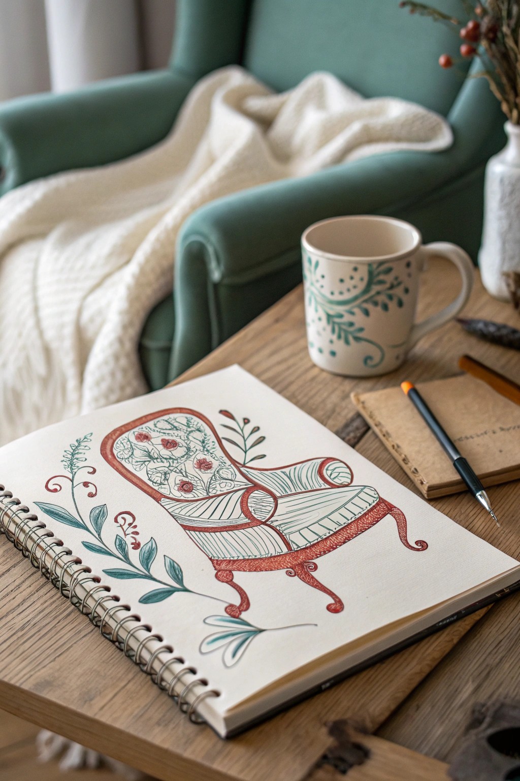 Dream up your own whimsical furniture—let your sketchbook become a playground for fantasy designs!