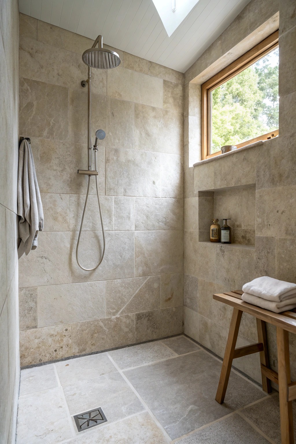 Effortless elegance: A seamless wet room shower brings spa-like freedom to small spaces.