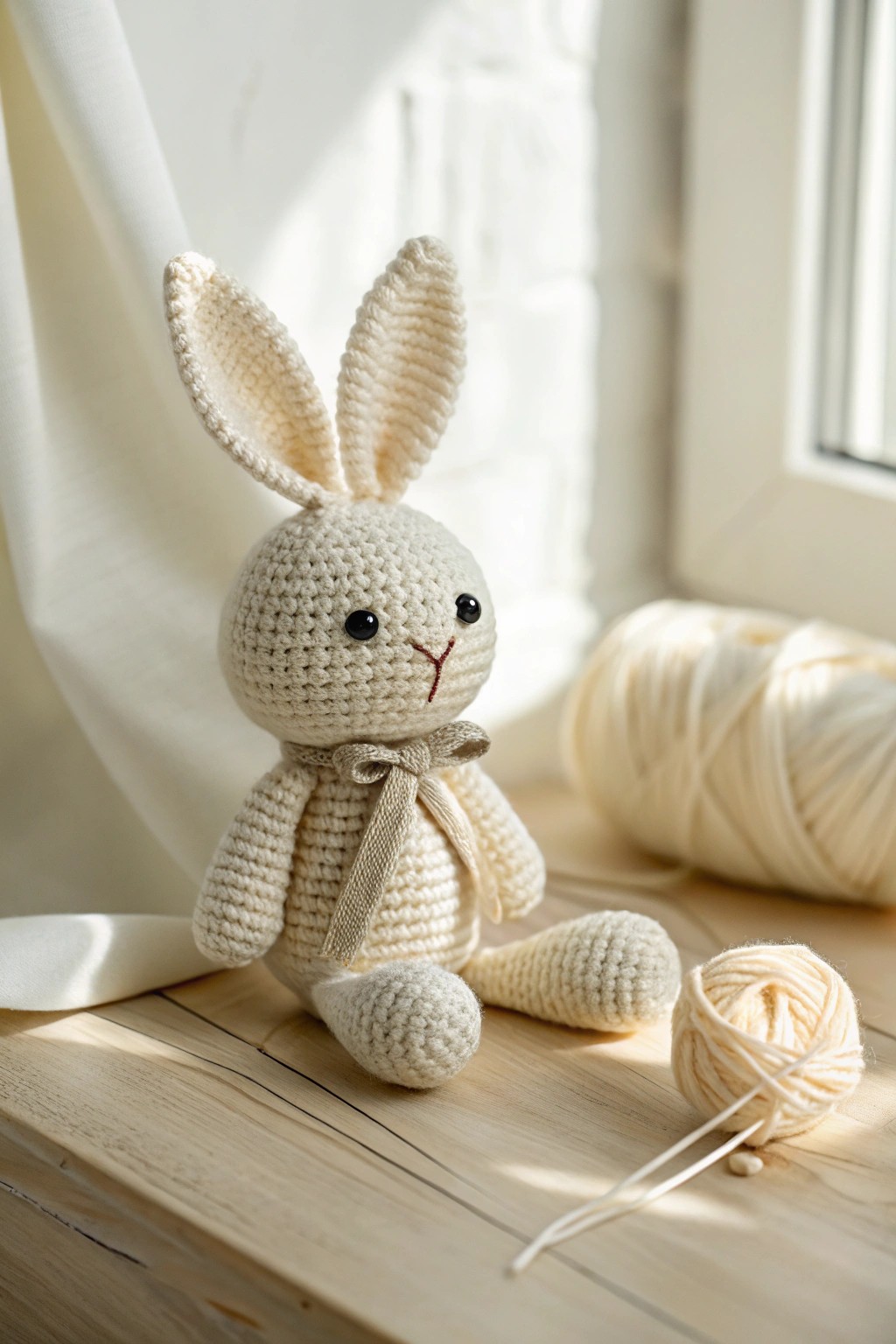 Adorable amigurumi bunny—crafted with love and Scandinavian-inspired simplicity.