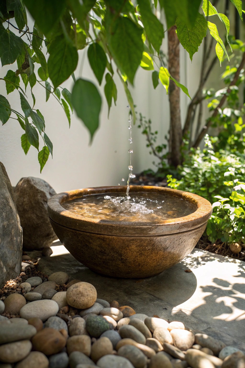 Bring serenity home with a simple, handcrafted bowl fountain—natural beauty, soothing sound.