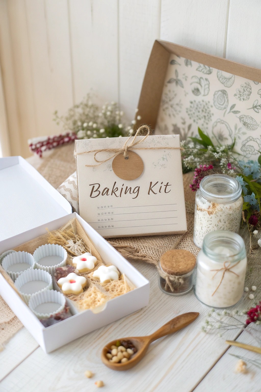 A beautifully curated DIY baking kit—simple, thoughtful, and crafted with love.