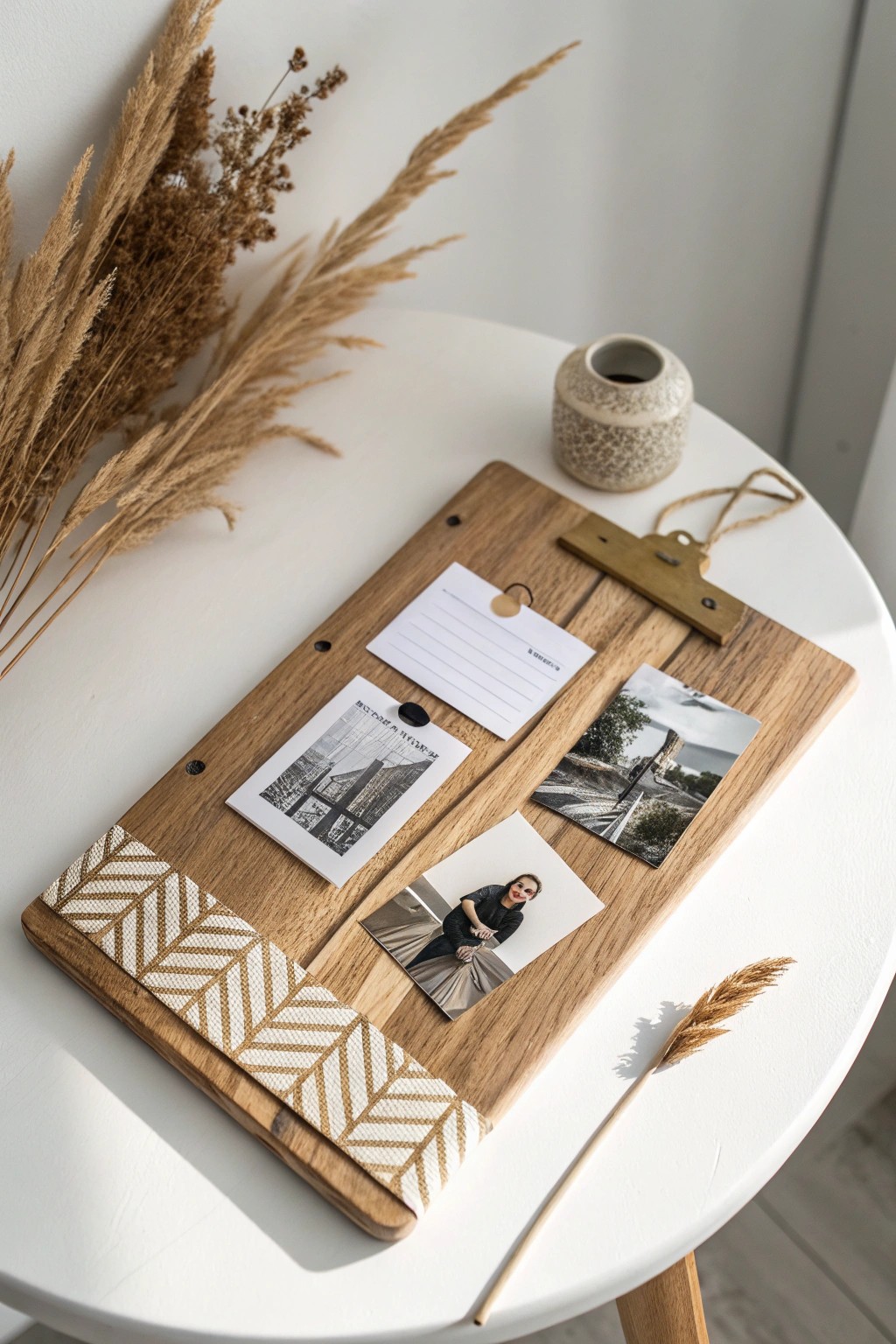 Chic simplicity: a modern minimalist mood board with sleek lines and a hint of gold.