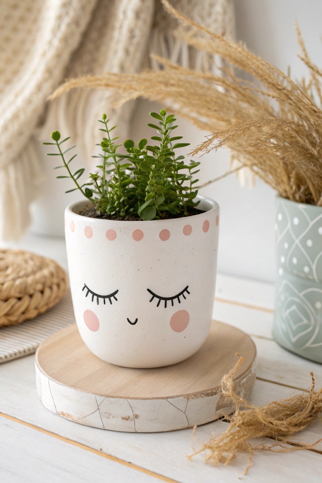 Bring charm to your space with a quirky face pot—where your plant becomes the hair!