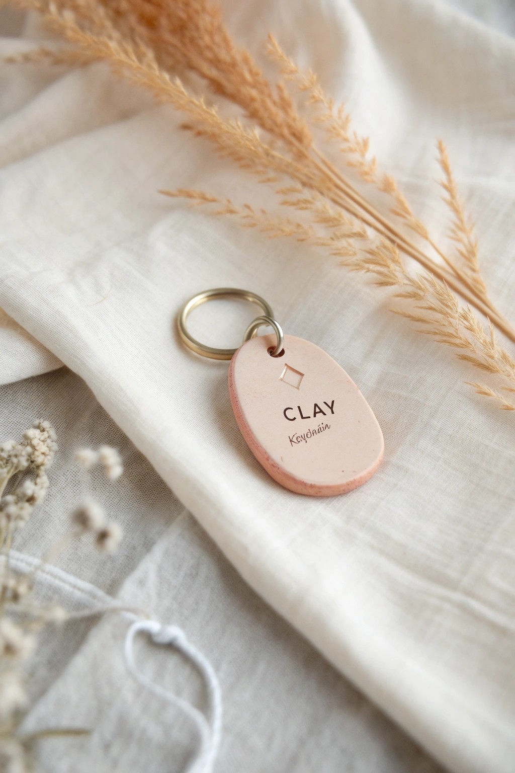 Handcrafted clay name keychain—personalized, minimalist, and irresistibly chic.