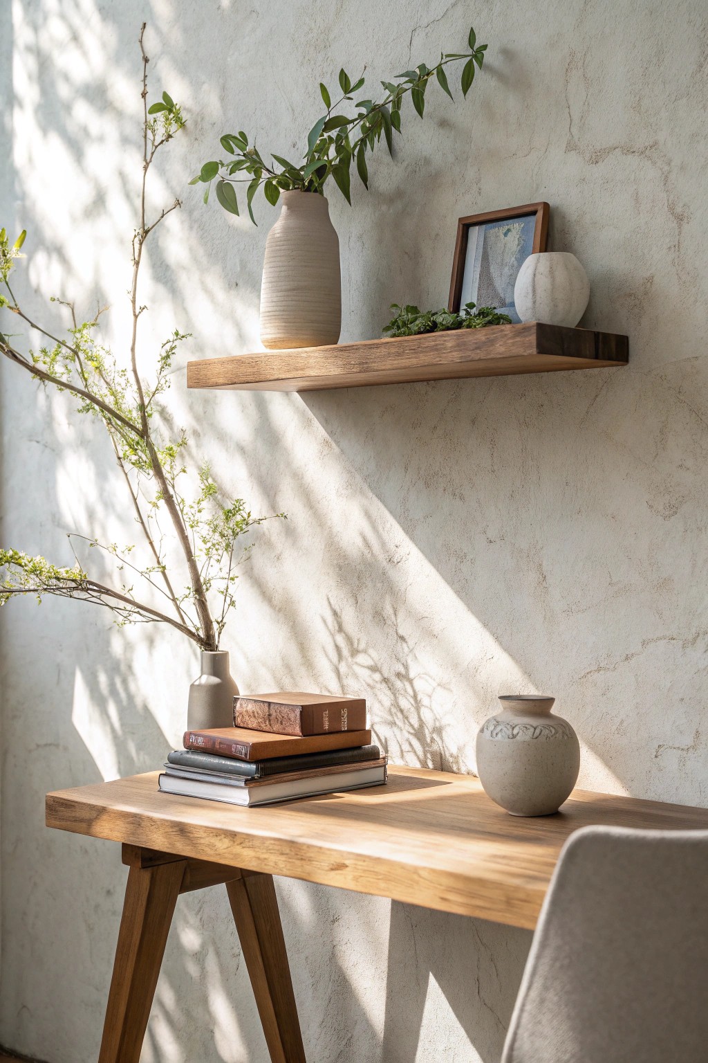 Elevate your workspace with a beautifully simple floating shelf.