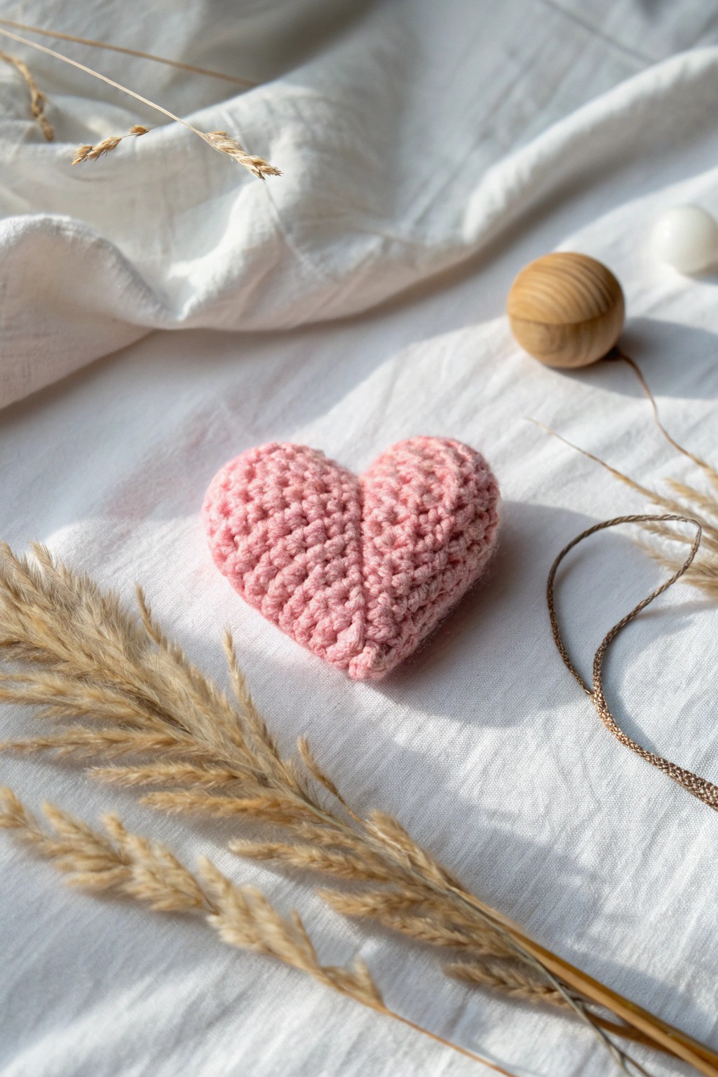 Handcrafted knitted heart – the sweetest touch for gifts or cozy decor.