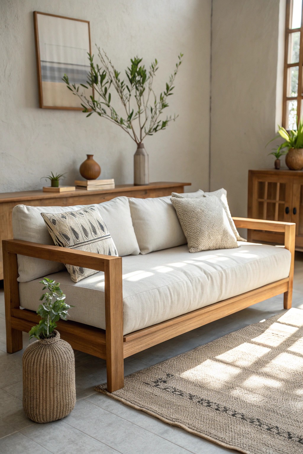 Elevate your space: Float your sofa for a cozy, curated living room feel.
