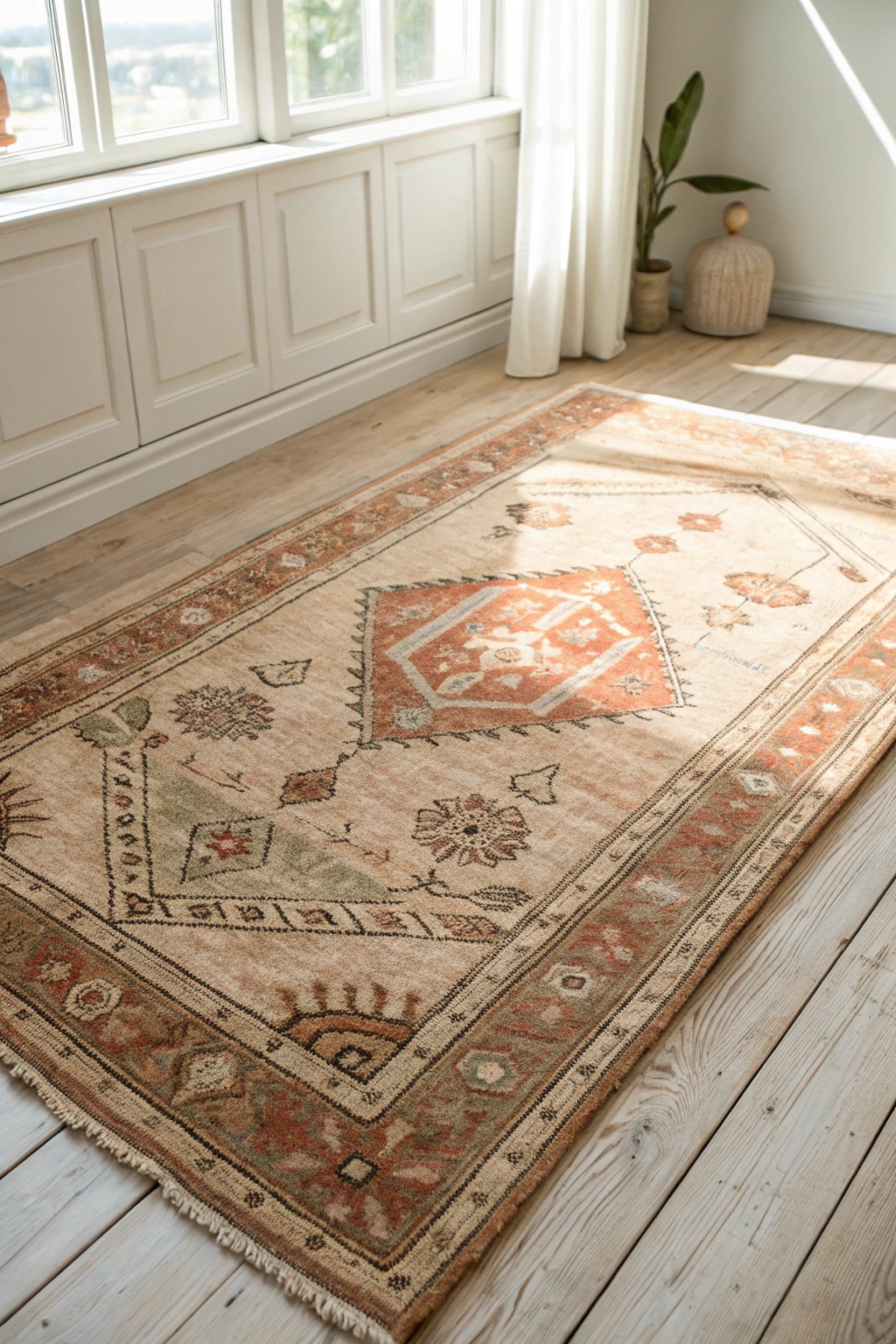 A vintage rug adds instant character and warmth to any room.