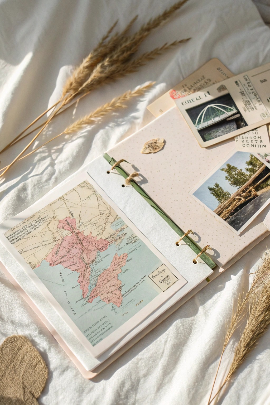 Map your memories: elevate your travel scrapbook with layered maps and personal touches.